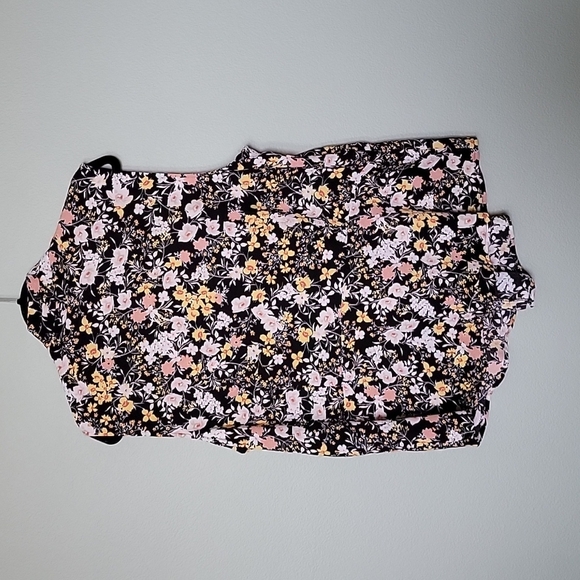 Liz Claiborne Spring Office Tie Neck sleeveless floral top XXL - Picture 5 of 6